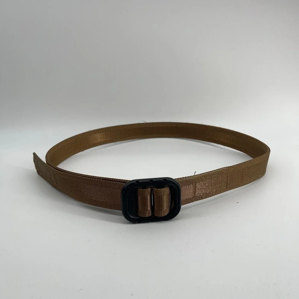 5.11 Tactical Nylon Webbing Belt Coyote Brown Tan 1.5 Inch Buckle 46.5 Inch